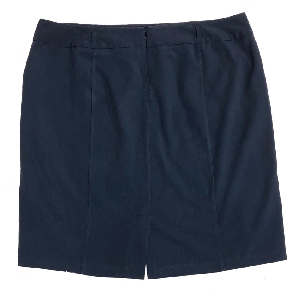 Roz & Ali Black Career Skirt Size 18 Knee Length Back Zip Lined